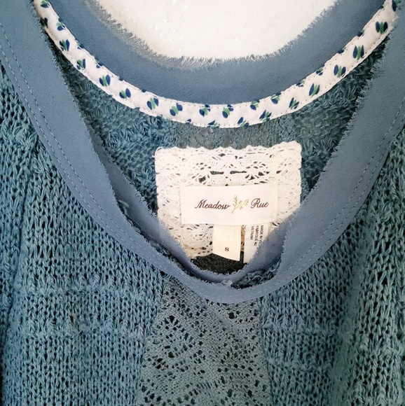Meadow Rue Carrigan Crochet Teal Swing Tank - Picture 3 of 8